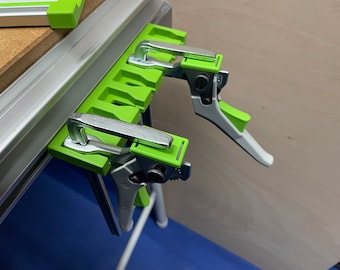 Festool MFT/3 7x Clamp rack fits both types of clamps and other brands