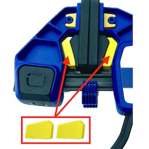 Clamp Spacer fits Irwin Heavy duty XP Quick Grip Clamps and ensures Correct jaw Alignment Yellow 2 piece (Spacer-only clamp not included)
