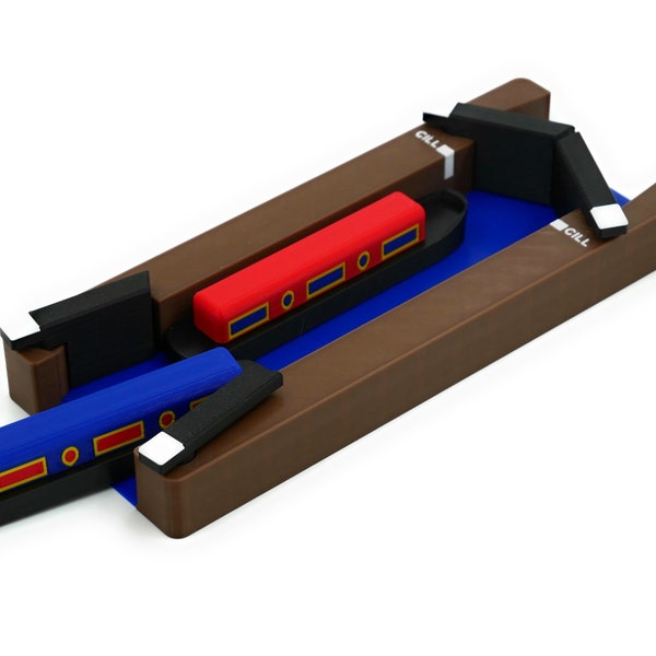 Canal lock and narrowboat model set perfect for Inland waterways training RYA