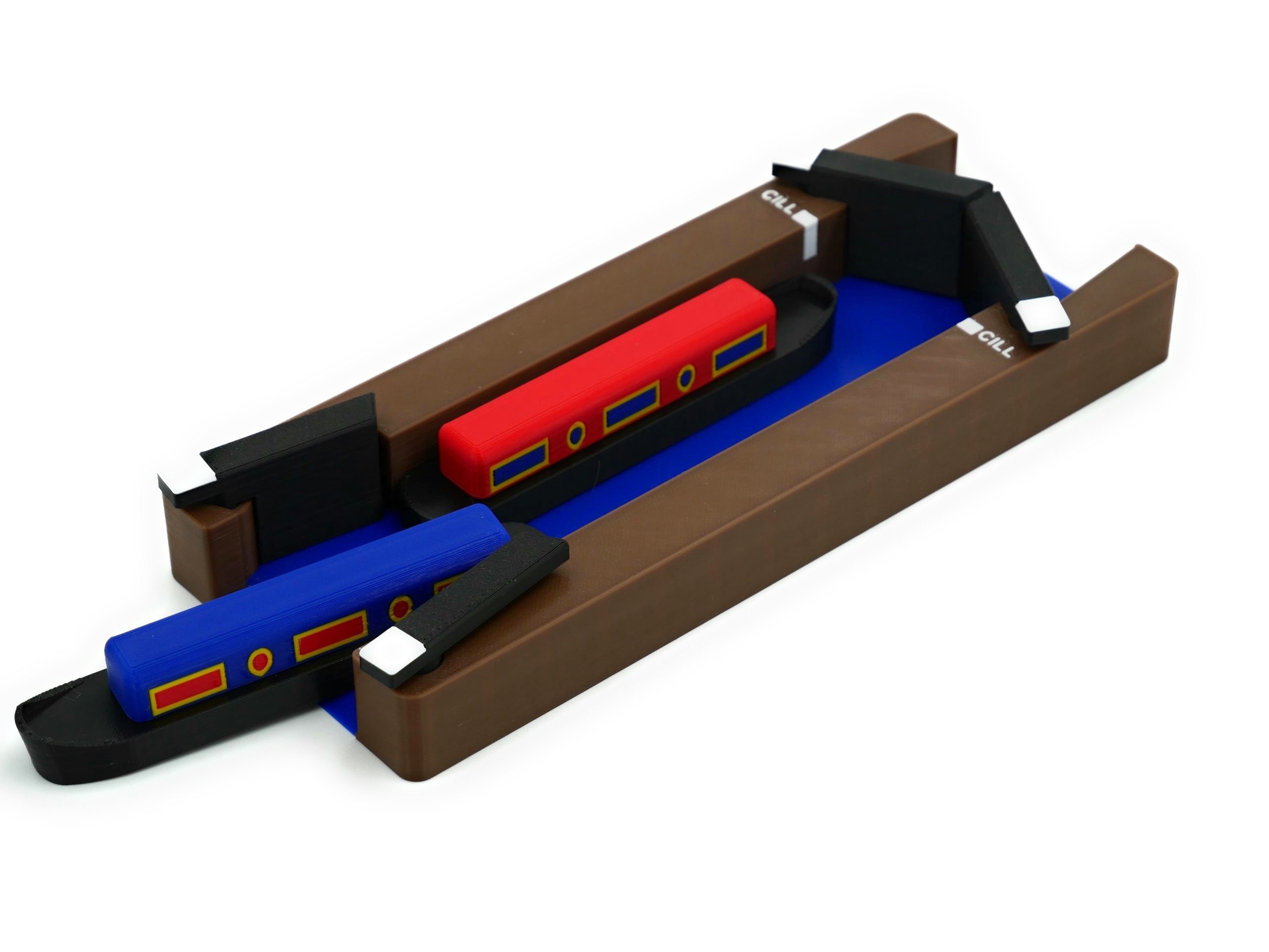 Canal lock and narrowboat model set perfect for Inland waterways training RYA