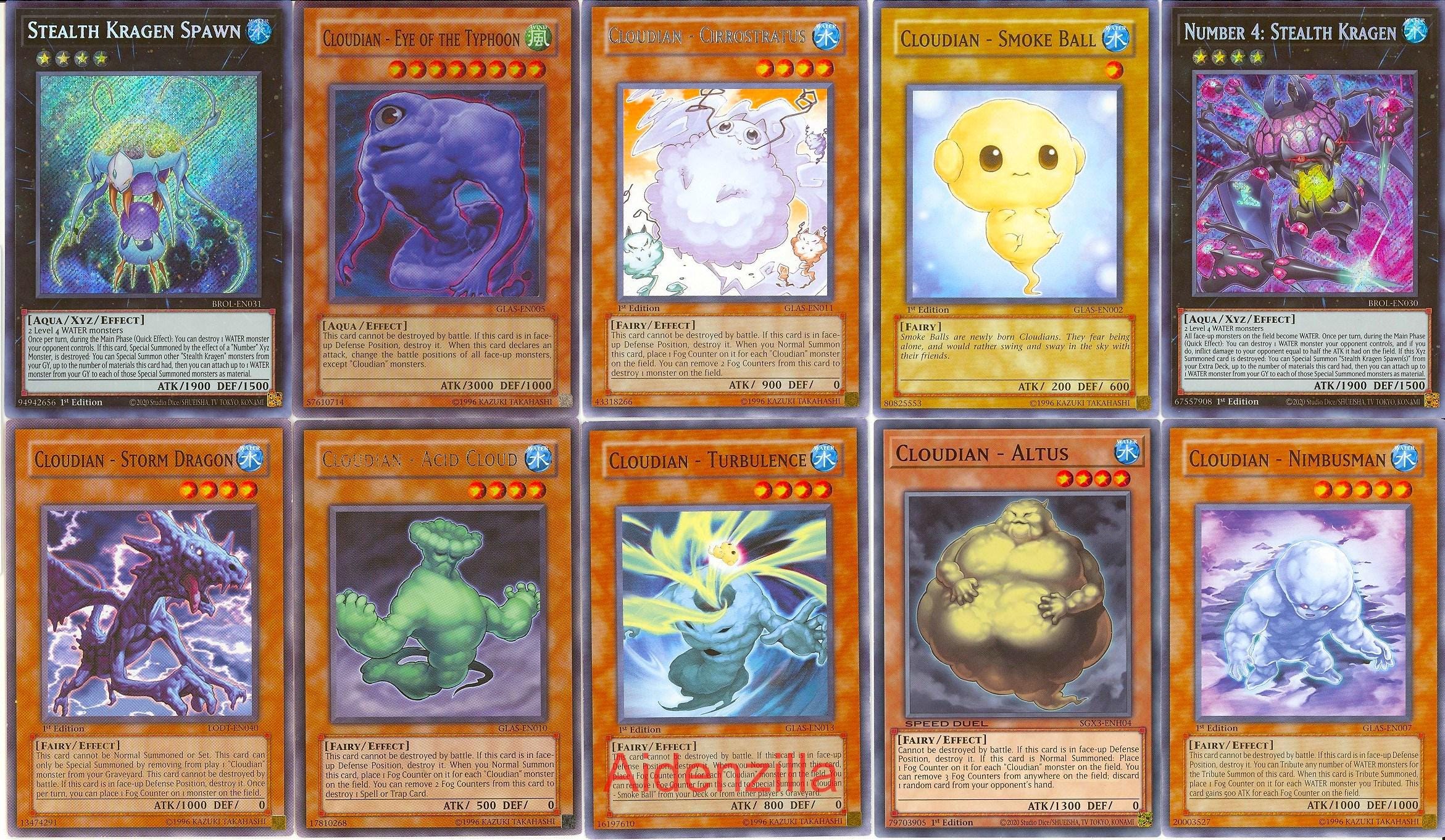 Yugioh Cloudian Deck - Cirrostratus Altus Typhoon Acid Cloud Smoke Ball  Aerosol - Etsy