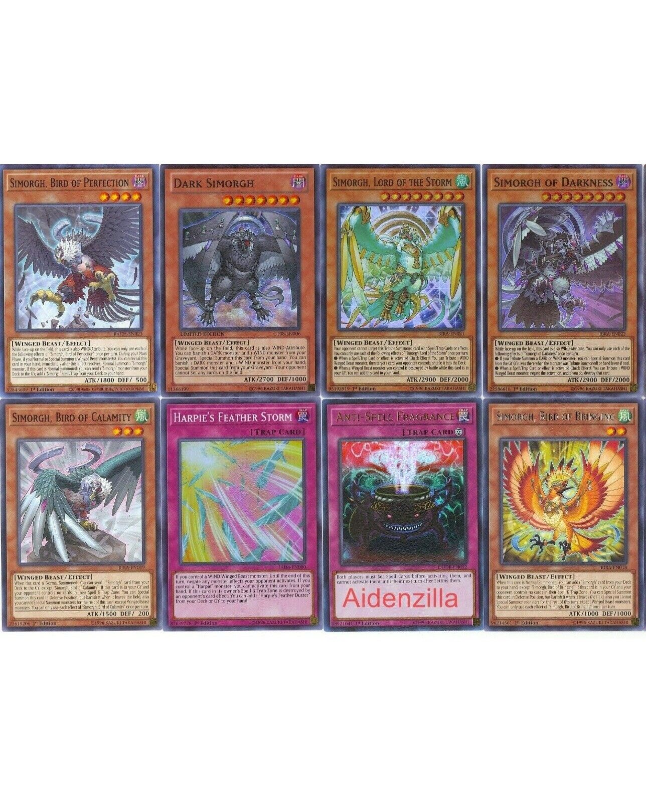 Yugioh Simorgh Deck - Dark Simorgh Lord Storm Darkness Harpie's Feather  Storm - Etsy
