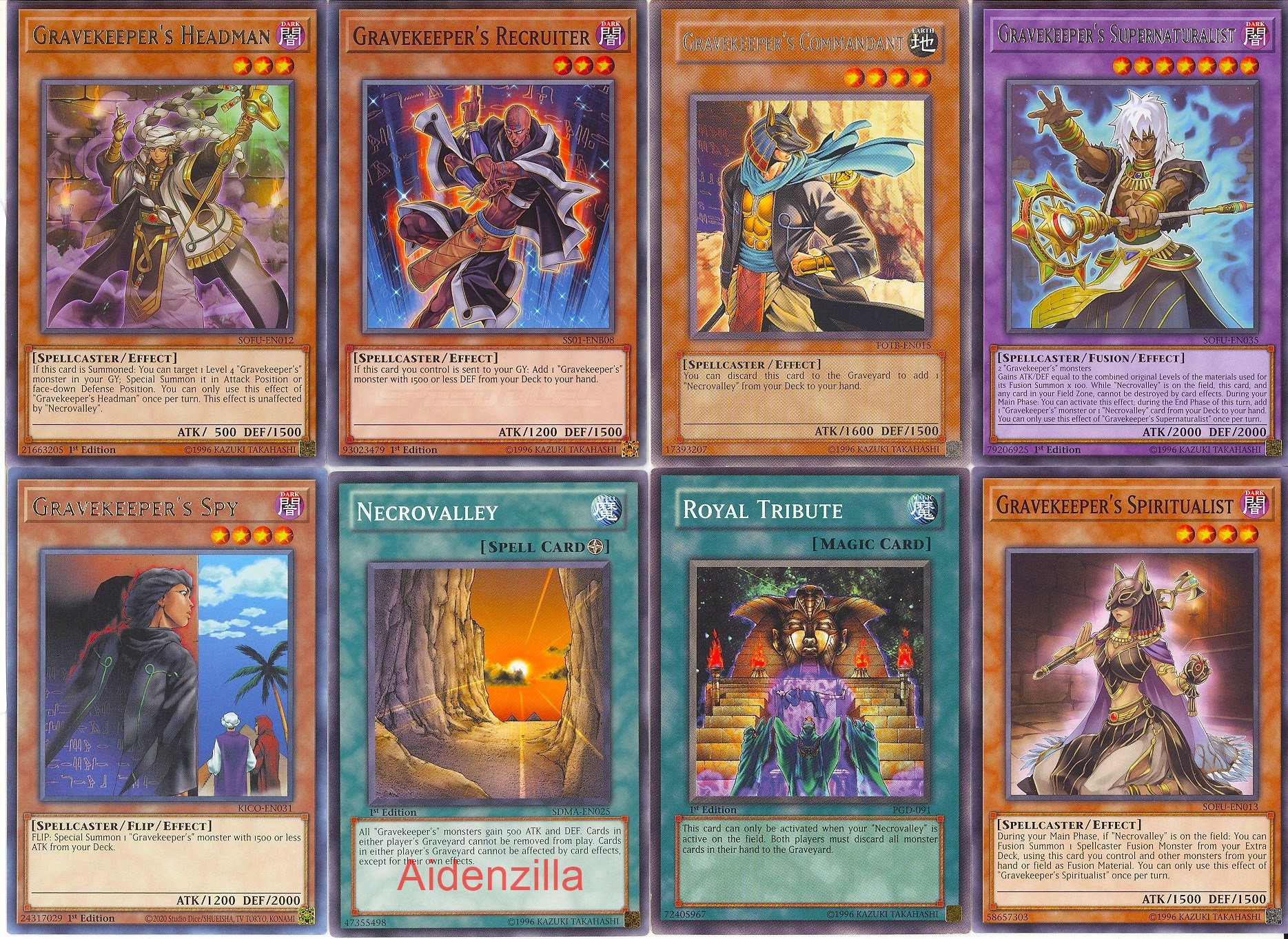 Yugioh Gravekeeper Deck - Imperial Tomb Necrovalley Commandant Recruiter -  Etsy Finland