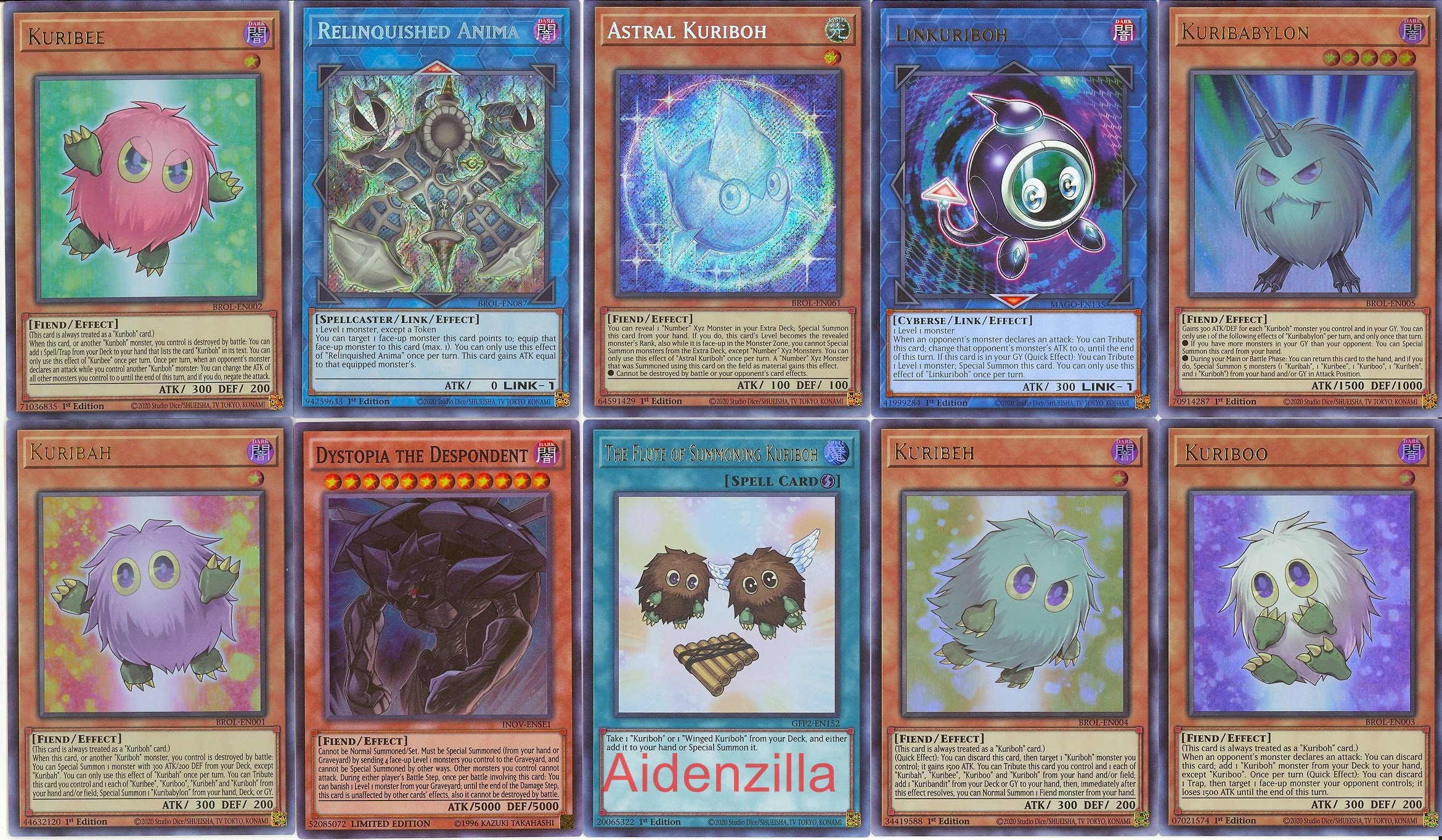 Yugioh Kuriboh Deck Linkuriboh Astral Kuribee Kuriboo Multiply Flute  Summoning - Etsy Sweden
