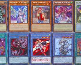 Yugioh Libromancer Deck - Fire Geek Boy Diviner of the Herald Ritual Doombroker