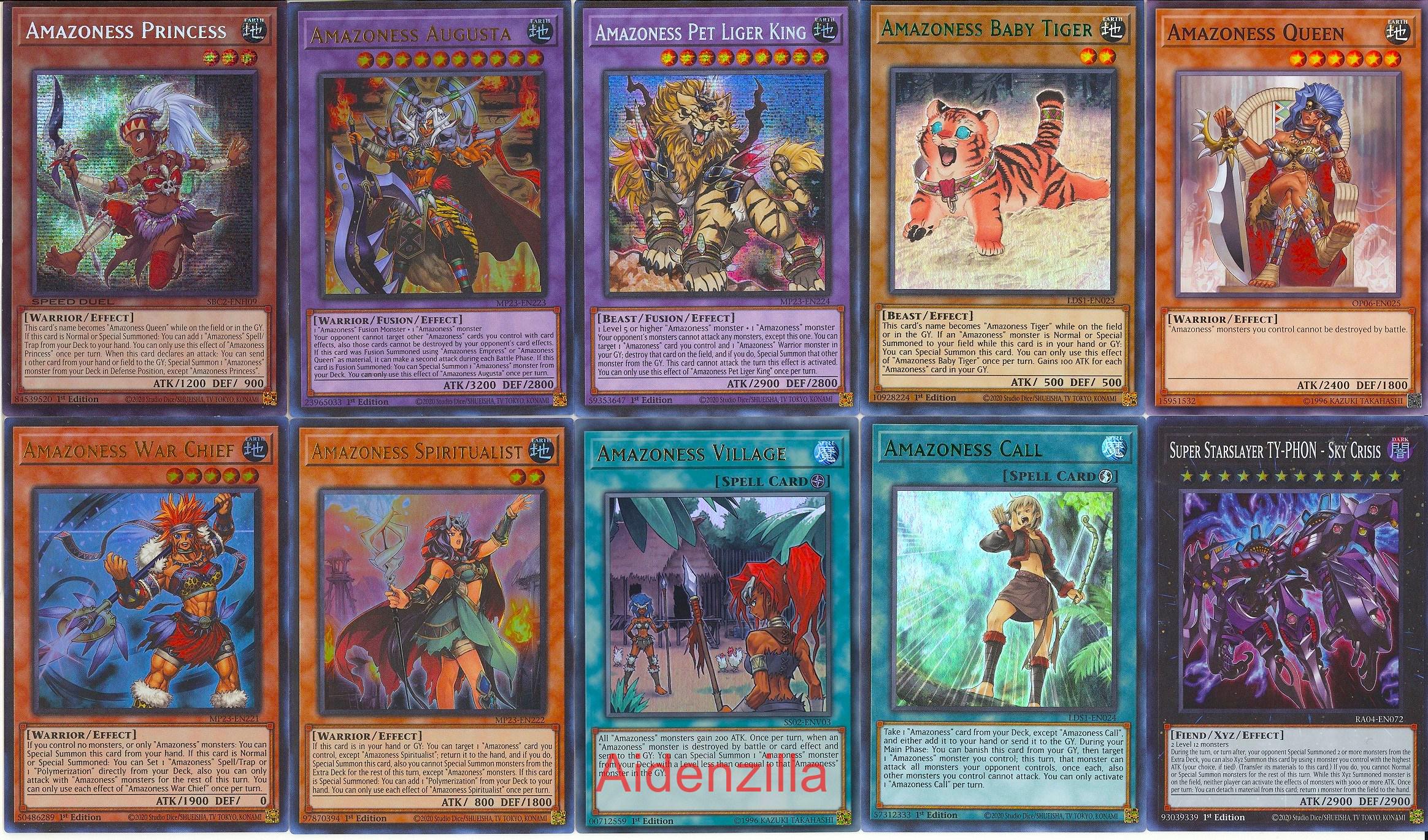 yugioh amazoness deck list Yugioh Amazoness Deck - Princess Queen Augusta War Chief Mai Valentine