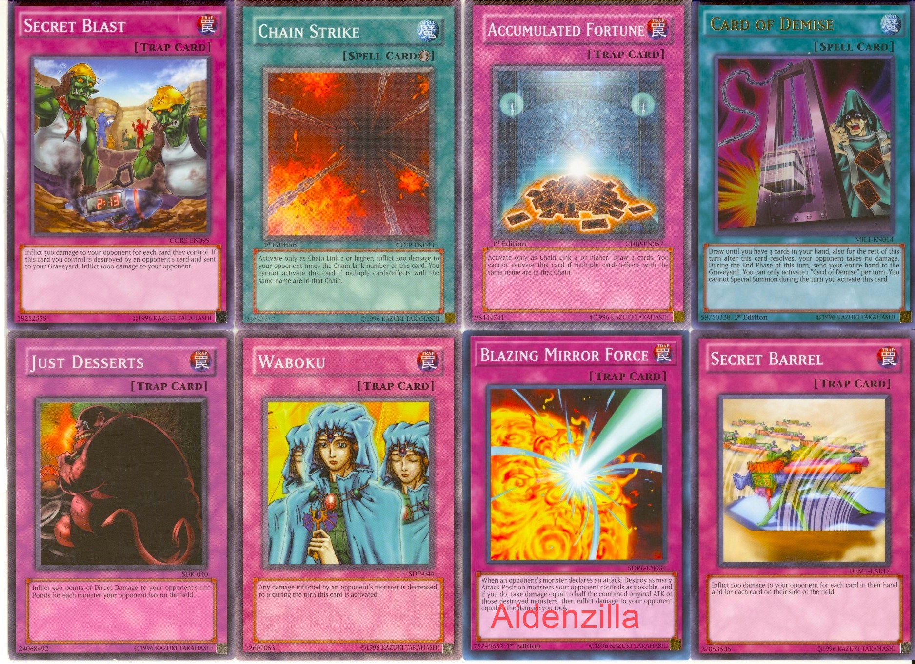 Yugioh Chain Burn Deck - Just Desserts Secret Barrel Ojama Trio Chain  Strike - Etsy