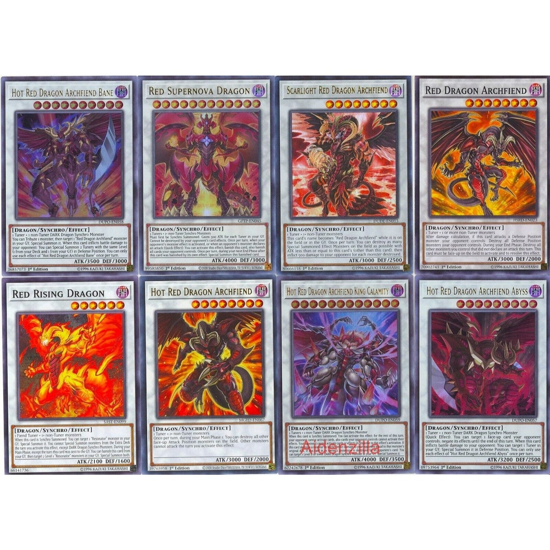 Yugioh Red Dragon Archfiend Resonator Deck Scarlight Bane Etsy