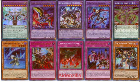 Buy Yugioh Dinomorphia Deck - Rexterm Therizia Dinosaur Supreme King Z-ARC  Online in India - Etsy