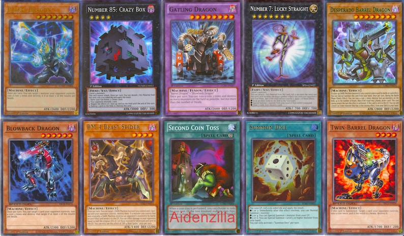 Puede incluir: Una colecci&oacute;n de diez cartas de intercambio de Yu-Gi-Oh! con varios monstruos y cartas de hechizos. Las cartas est&aacute;n en buen estado y tienen una variedad de dise&ntilde;os diferentes.