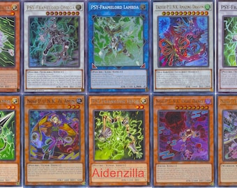 Yugioh Psy-Frame P.U.N.K. Cubierta - Beta Gamma Lambda Ogre Dance Deer Note Omega