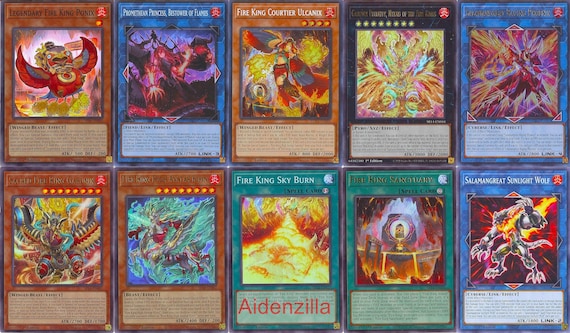 Yugioh Fire King Deck - Courtier Ulcanix Garunix Eternity Ponix Sky Burn -  Etsy