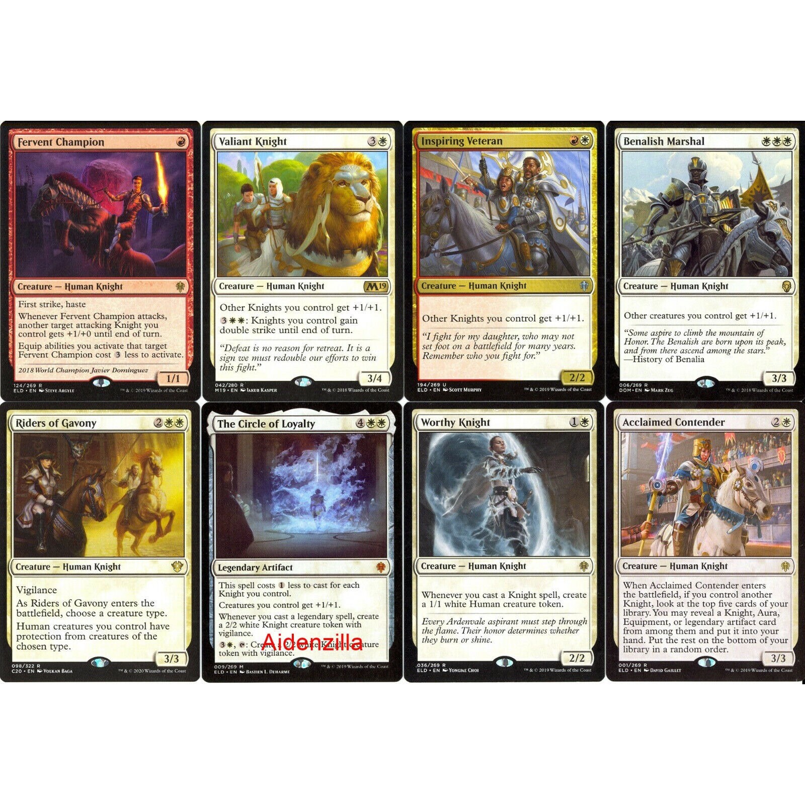 MTG Boros Knights Deck Valiant Knight Worthy Fervent Champion Magic