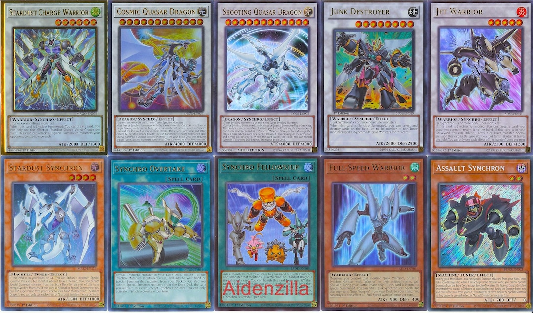 yugioh yusei deck Fudo Synchron - Cosmic Shooting Quasar Dragon Assault speed dueling action of Yu Yugioh Yusei Fudo Deck -