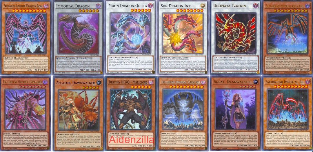 Yugioh Earthbound Immortal Inca Deck Ccapac Apu Ultimaya Etsy