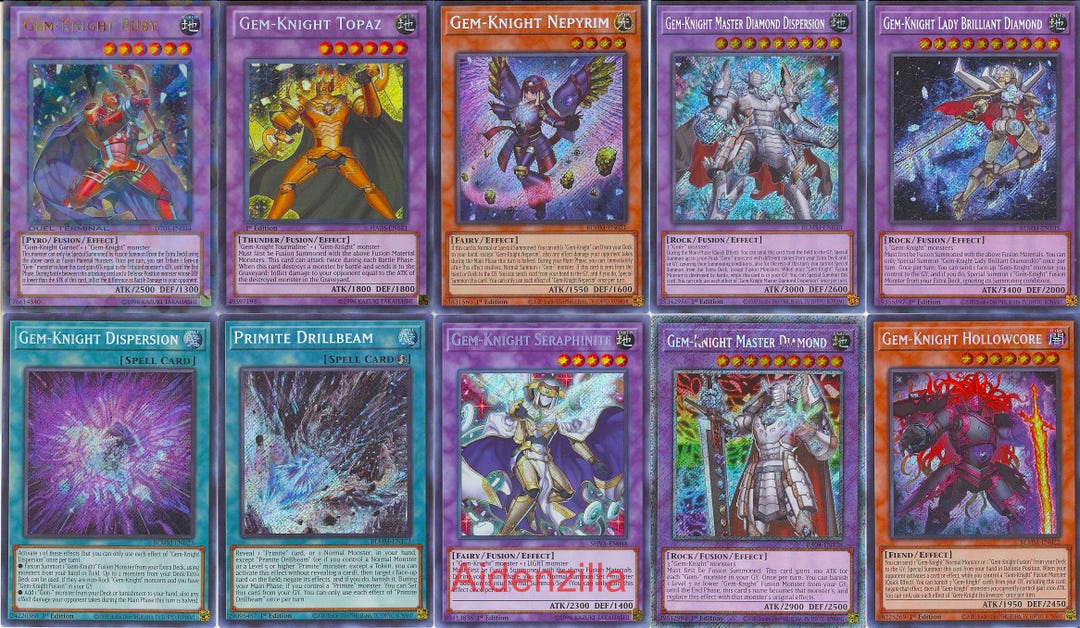 Yugioh Gem-knight Deck - Nepyrim Lady Brilliant Hollowcore Dispersion  Fusion - Etsy Australia