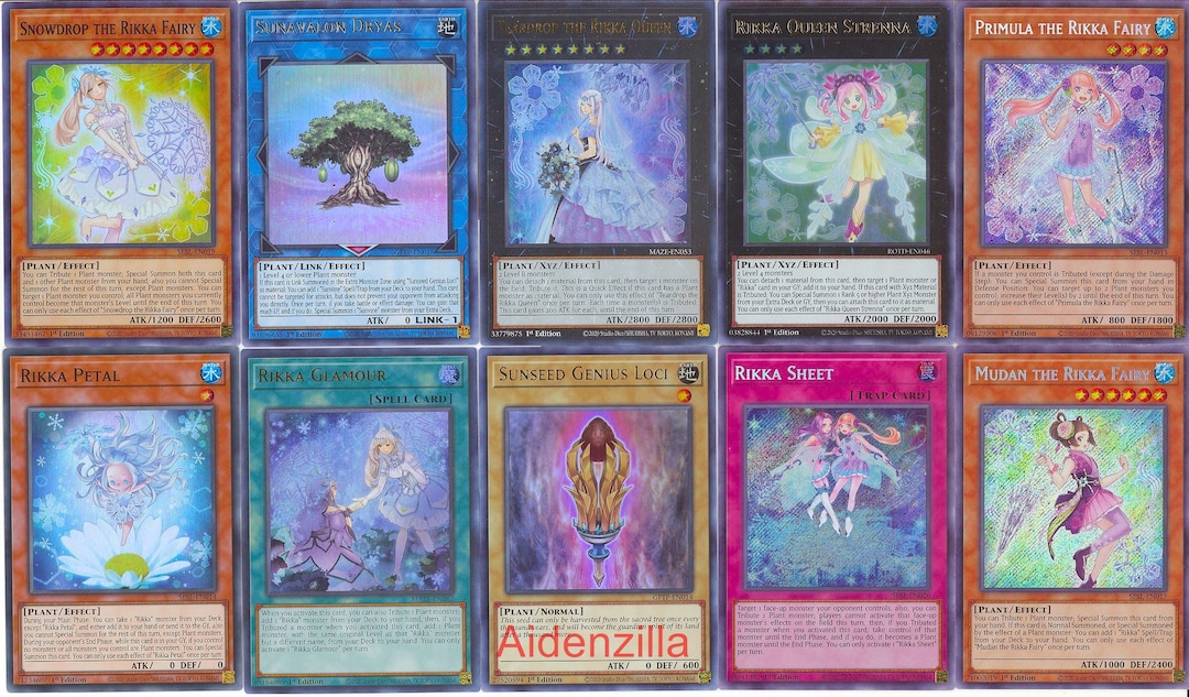 Yugioh Rikka Plant Deck Teardrop Petal Sunavalon Dryas Etsy