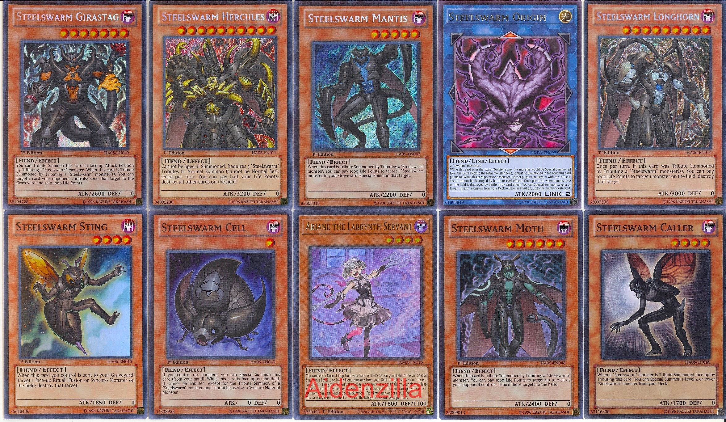 Yugioh Steelswarm Deck Origin Mantis Girastag Sting Ariane Labrynth Servant  - Etsy