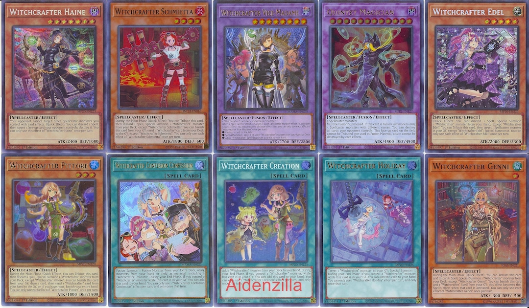 Yugioh Branded Witchcrafter Deck - Haine Creation Holiday Vice-madame Schmietta - Etsy Yugioh Branded Witchcrafter Deck - Haine Creation Holiday Vice-madame Schmietta - Etsy