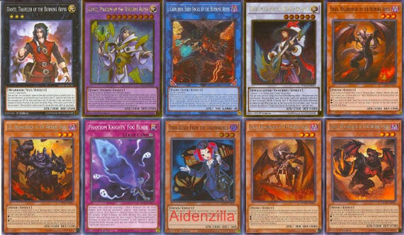 Yugioh Burning Abyss Deck - Cherubini Dante Farfa Scarm Graff Cir Phantom  Knight - Etsy