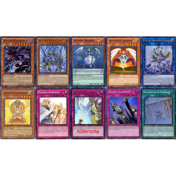 Yugioh Counter Fairy Deck Parshath Ariadne Solemn Strike Etsy