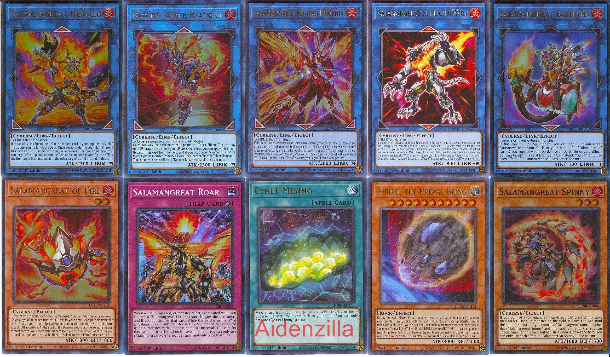 Yugioh Salamangreat Deck - Raging Phoenix Fire Cynet Mining Spinny Balelynx  - Etsy