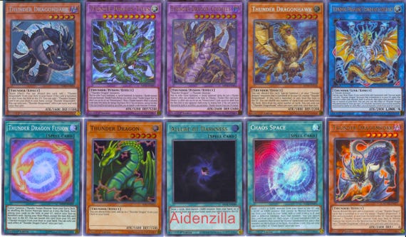 valkyrie deck yugioh master duel Yugioh Thunder Dragondark MP19-EN167 1st Edition Prismatic Secret Rare main image 1