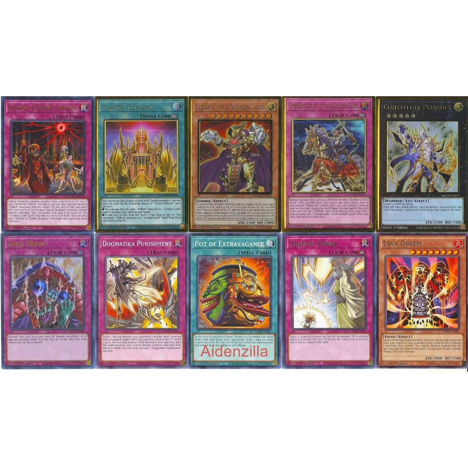 Yugioh Eldlich Deck Golden Lord Cursed Eldland Conquistador - Etsy