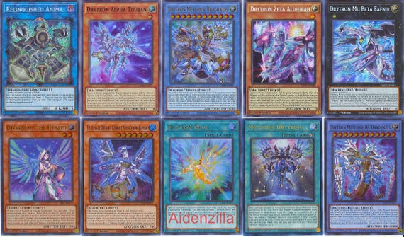 Yugioh Drytron Deck - Meteonis Draconids Diviner of the Herald Nova Ritual  - Etsy