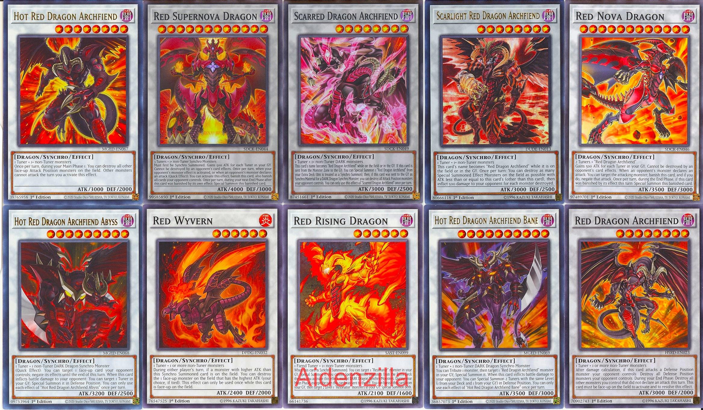 Yugioh Red Dragon Archfiend Deck - Jack Atlas - Hot Abyss Red Nova  Resonator - Etsy