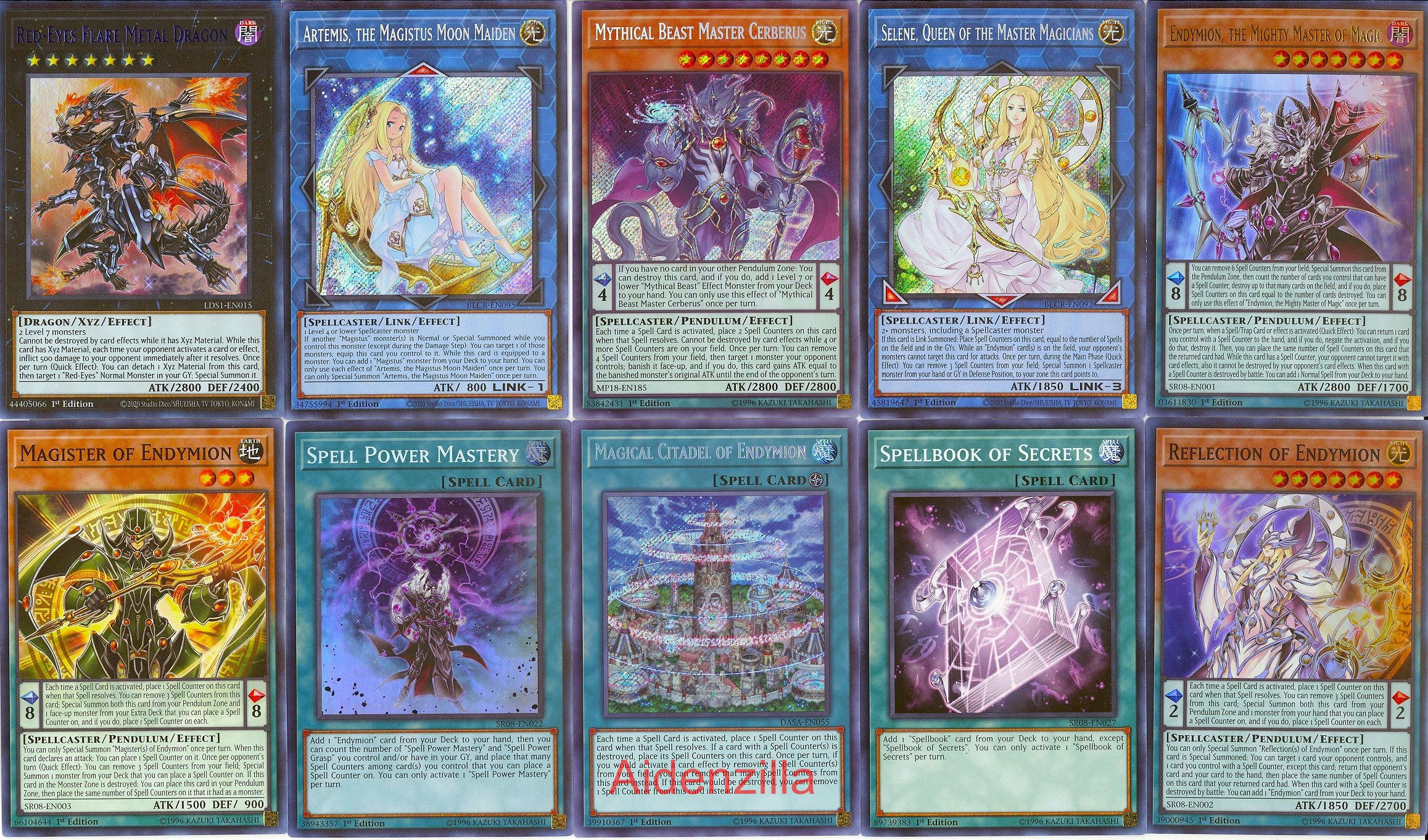 Yugioh Mythical Beast Endymion Deck - Master Cerberus Selene Jackal King -  Etsy