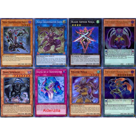 Yugioh Ninja Deck Grandmaster Saizo Hanzo Dark Etsy