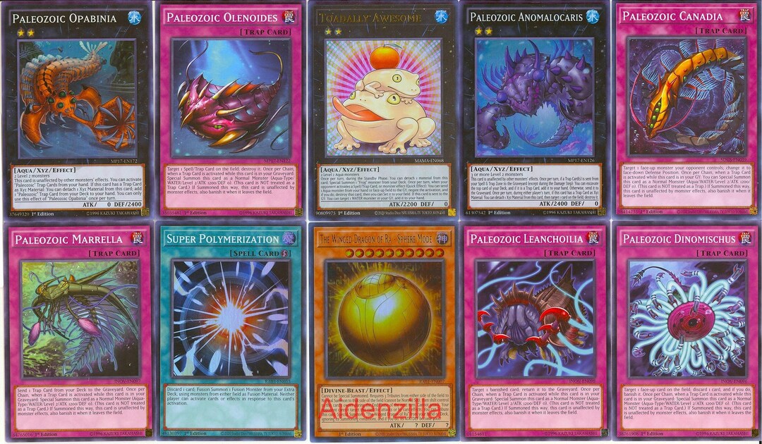 Yugioh Paleozoic Deck - Toadally Awesome Olenoides Dinomischus Marrella -  Etsy