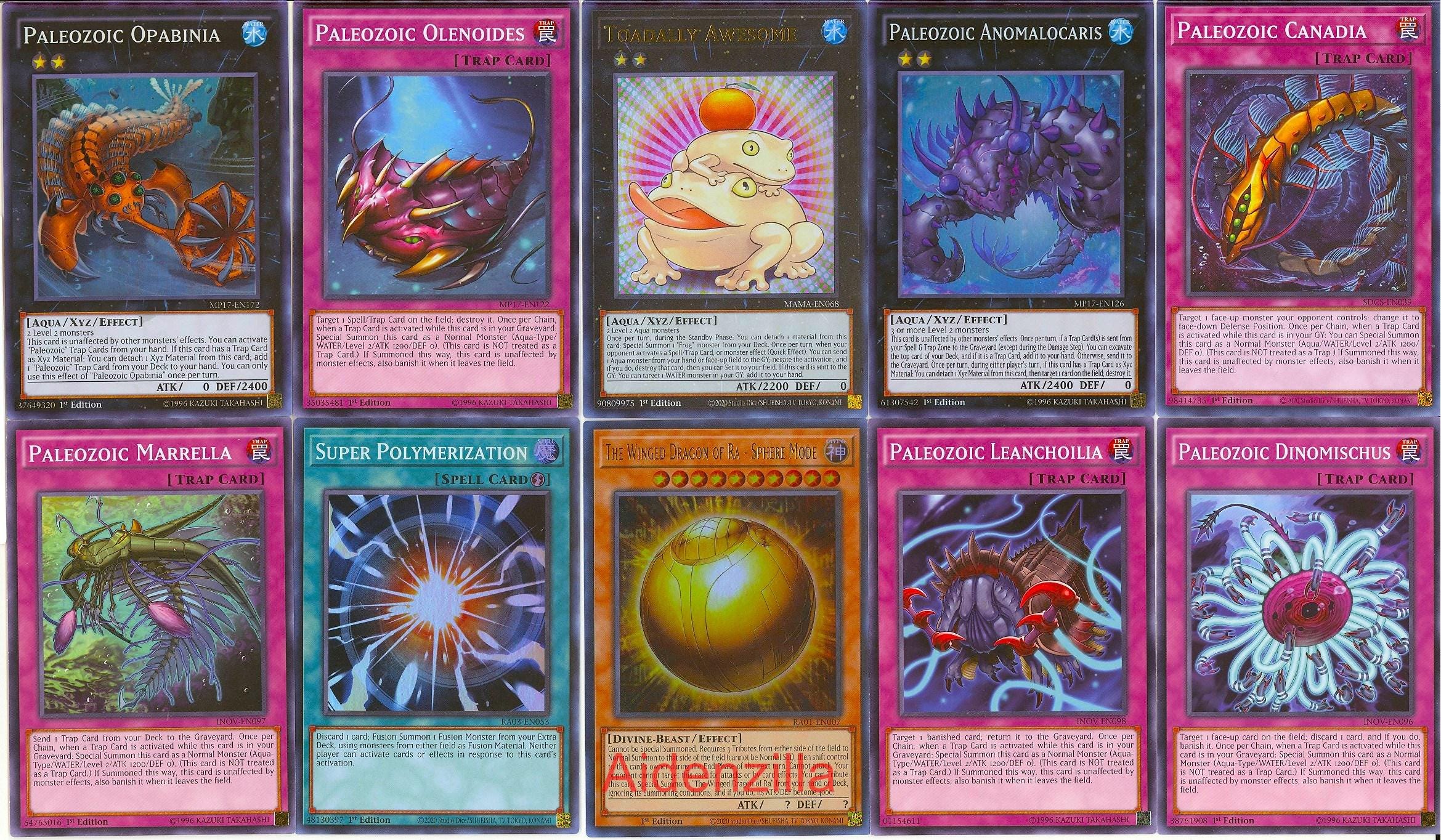 yugioh paleozoic cards Yugioh Paleozoic Opabinia INOV-EN099 Super Rare 1st Edition NM main image 1