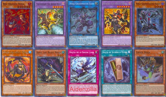 Yugioh Ninja Deck - Grandmaster Saizo Meizen Hanzo Mitsu Tobari Jioh Kagero  Baku - Etsy Denmark