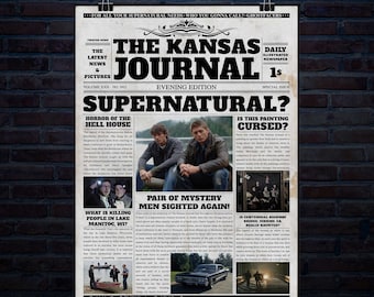 Artículo periodístico sobre el horror de la casa del infierno. Póster digital de 20 x 30 pulgadas (300 ppp). Descarga gratuita.