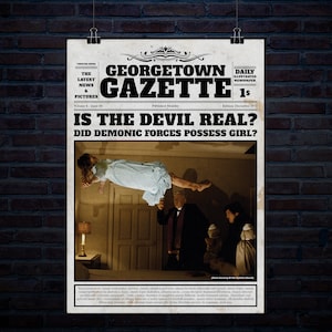 Is The Devil real? Newspaper Article 20 inch x 30 inch 300Dpi Poster Digital Download