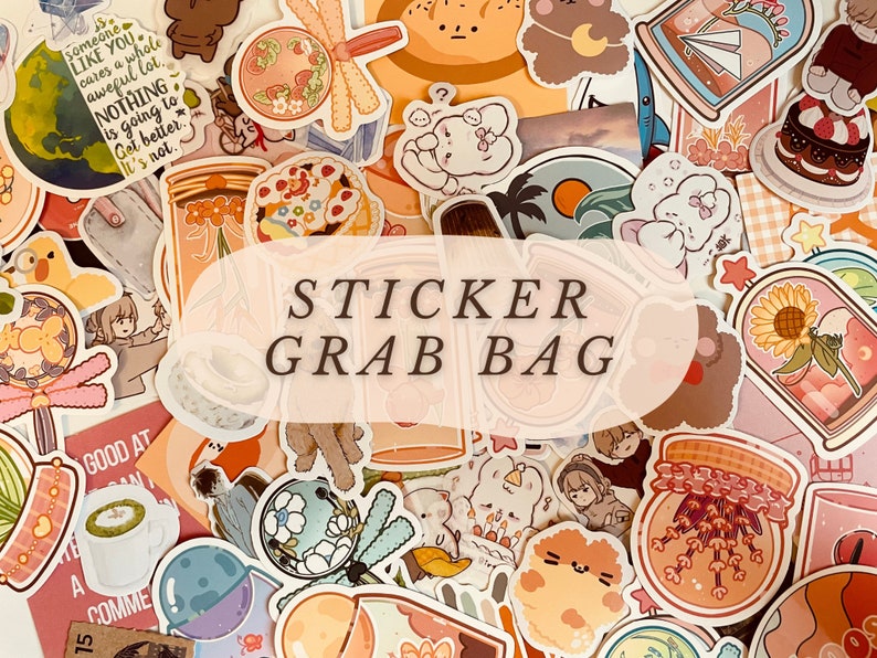 Cute Mystery Sticker Grab Bag Etsy