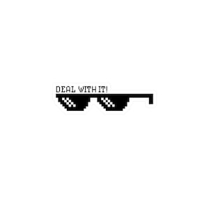 Deal With It - Meme Sticker, Vinyl Decal, for Laptop Car, Book, Water Bottle, Helmet, Travel Bag