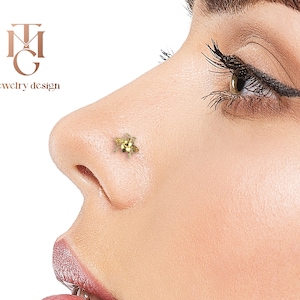 14K and 18K &quot;BEE&quot; Nose Stud