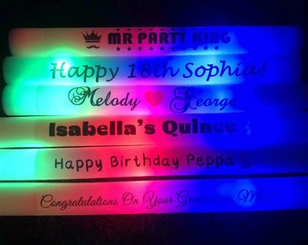 18 Inch Custom Multicolored LED Foam Sticks With Multiple Mode Great for Parties Wedding