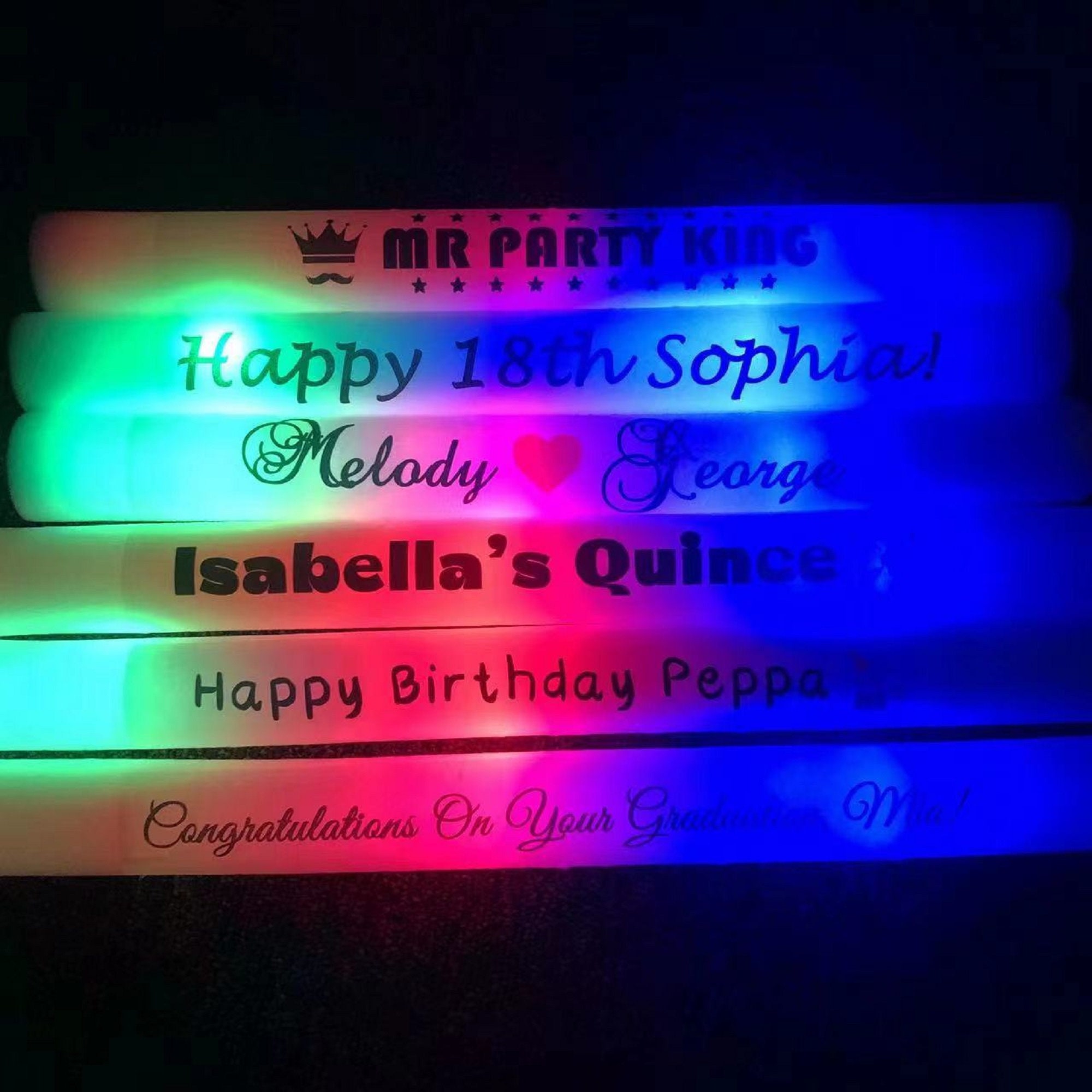 15 Inch Large Glow Sticks with Custom Printing