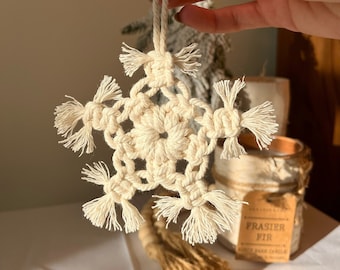 Macrame Snowflake Ornament