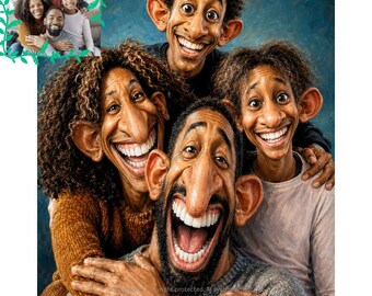 Karikatur-Ölgemälde-Vorlage – Hyperrealistischer Stil von Sebastian Kruger – KI-Vorlage ChatGPT – Sofort-Download