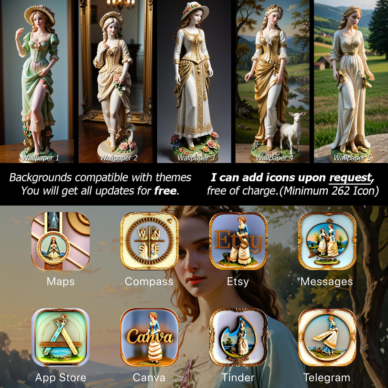 Procelain Icon App Icon Pack Gilded Porcelain Icons for Ios & Android to Customize ...