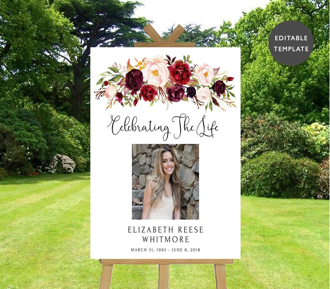 Celebration of Life Decorations, Memorial Service Ideas, Life