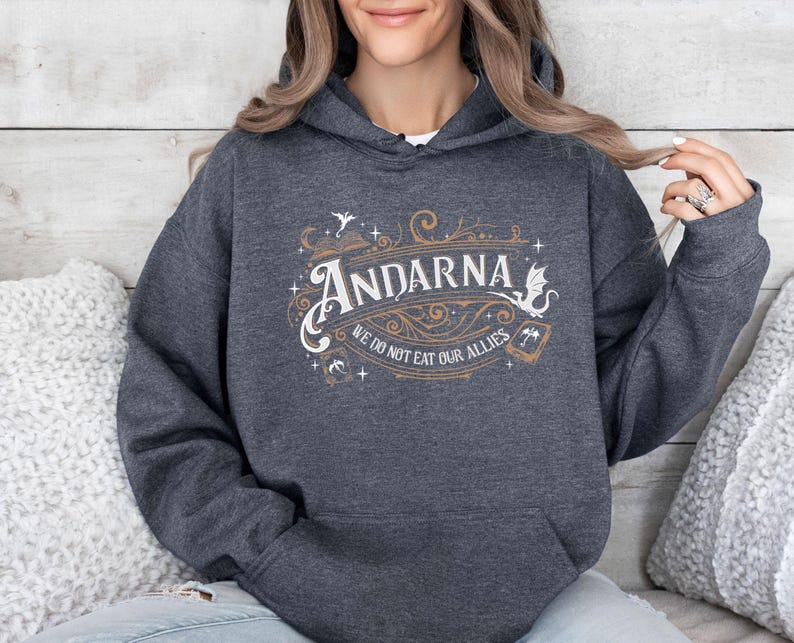 Andarna Fourth Wing Hoodie, We Do Not Eat Our Allies Top, Dragon Velaris Pullover, Basgiath War College Jumper, Dragon Bookish Hoodie image 5
