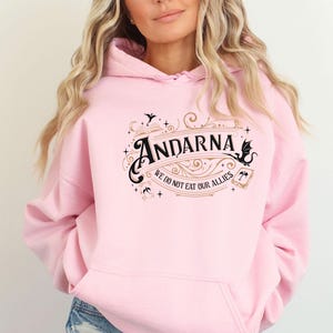Andarna Fourth Wing Hoodie, We Do Not Eat Our Allies Top, Dragon Velaris Pullover, Basgiath War College Jumper, Dragon Bookish Hoodie image 3
