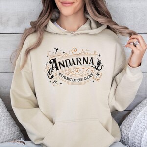 Andarna Fourth Wing Hoodie, We Do Not Eat Our Allies Top, Dragon Velaris Pullover, Basgiath War College Jumper, Dragon Bookish Hoodie image 2