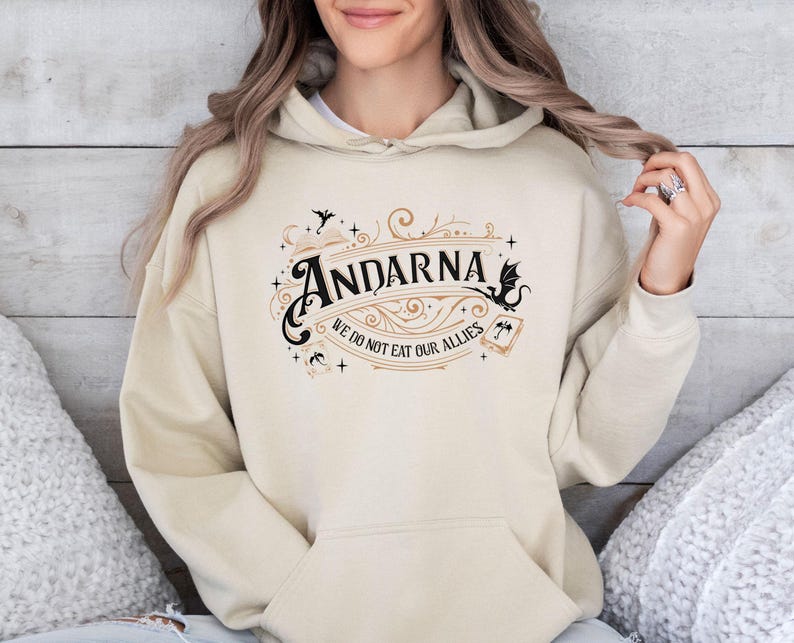 Andarna Fourth Wing Hoodie, We Do Not Eat Our Allies Top, Dragon Velaris Pullover, Basgiath War College Jumper, Dragon Bookish Hoodie image 2
